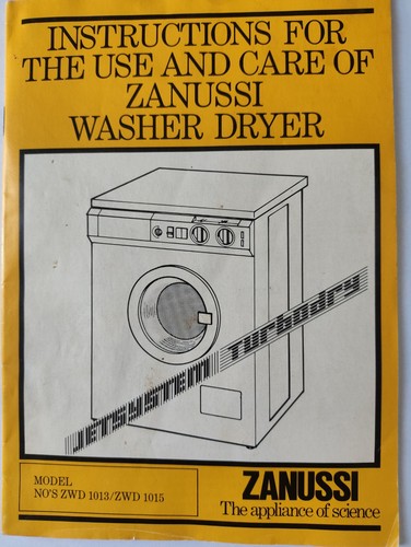 Zanussi washer dryer zwd1013 - zwd1013,